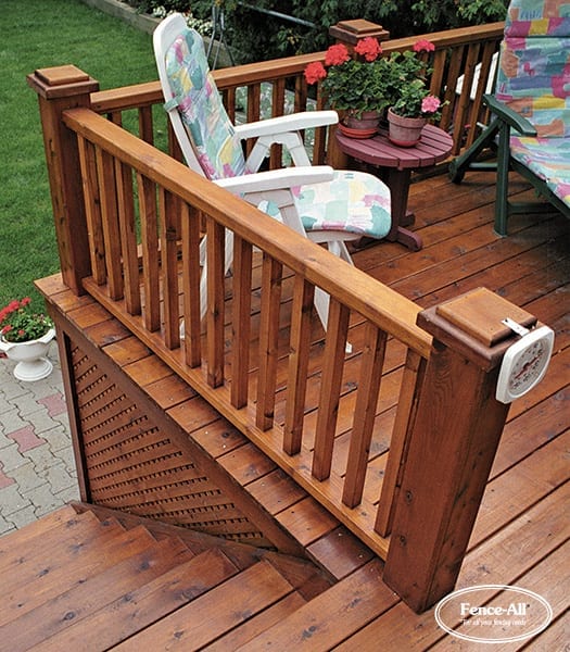 standard wood railing