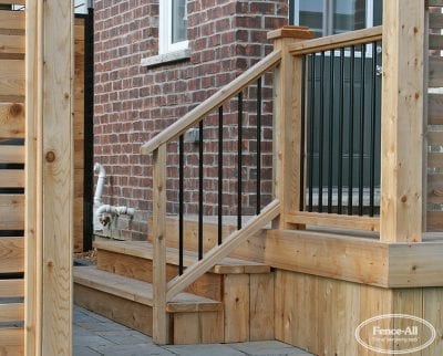 iron/wood railing