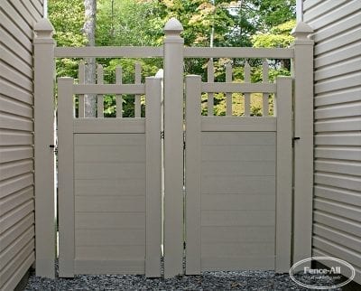 brookdale gates w/scalloped picket toppers (concave)
