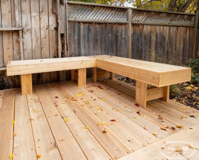 wood open bench seating
