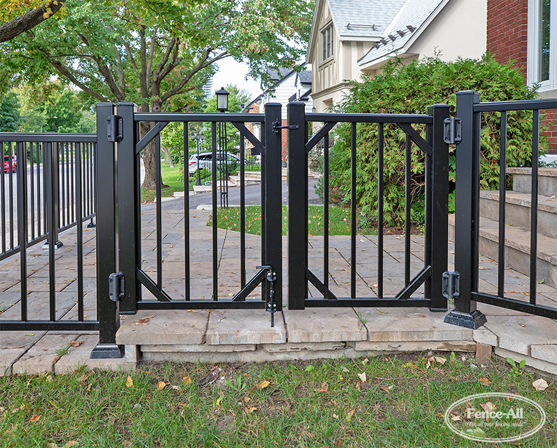 sleek aluminum double gates